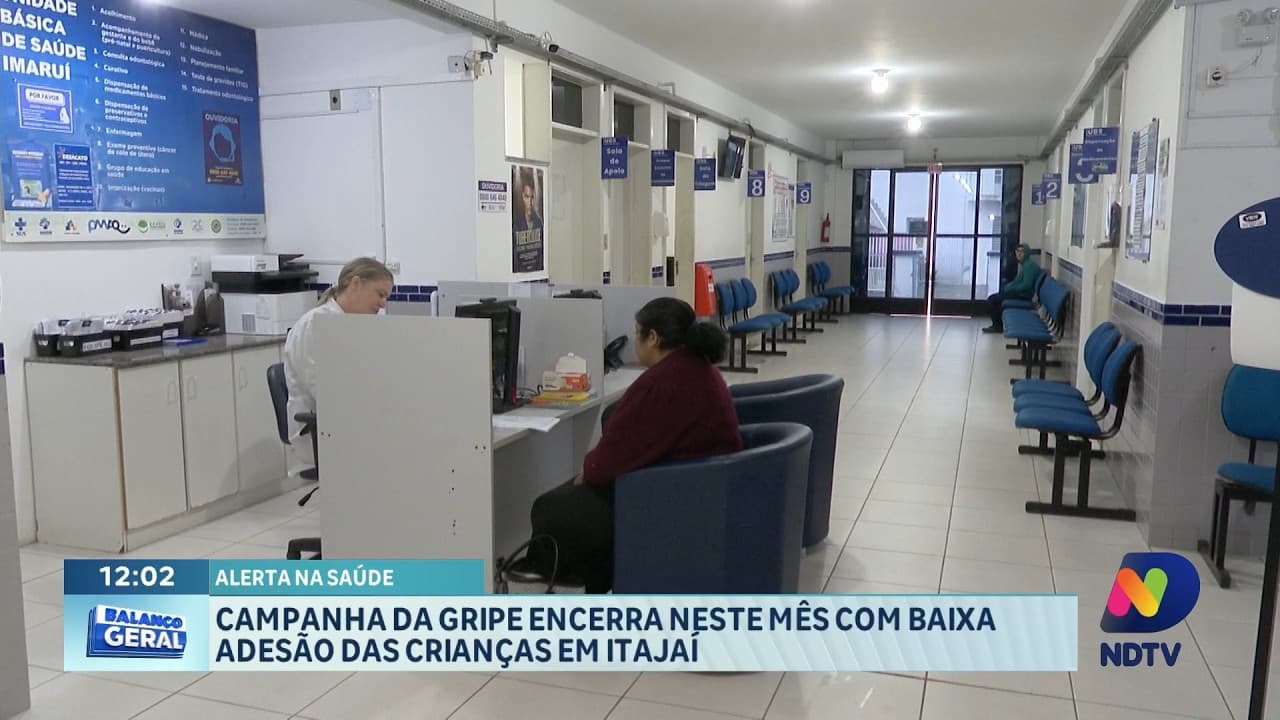 Campanha da gripe em Itajaí termina com baixa adesão infantil