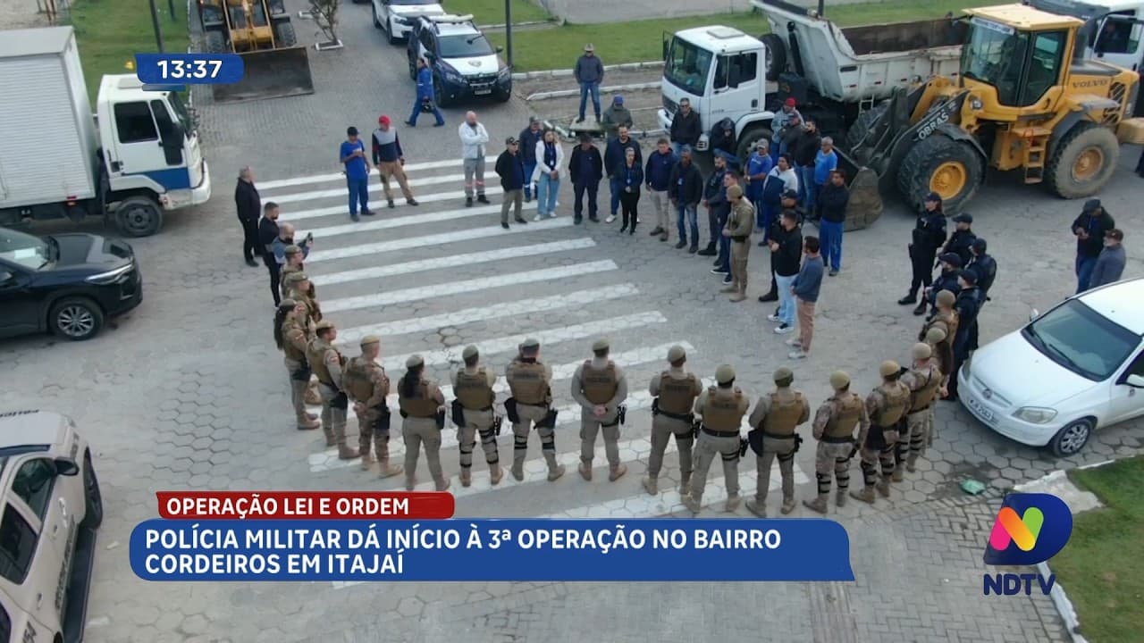 Polícia Militar intensifica combate à criminalidade em operação no bairro Cordeiros, em Itajaí