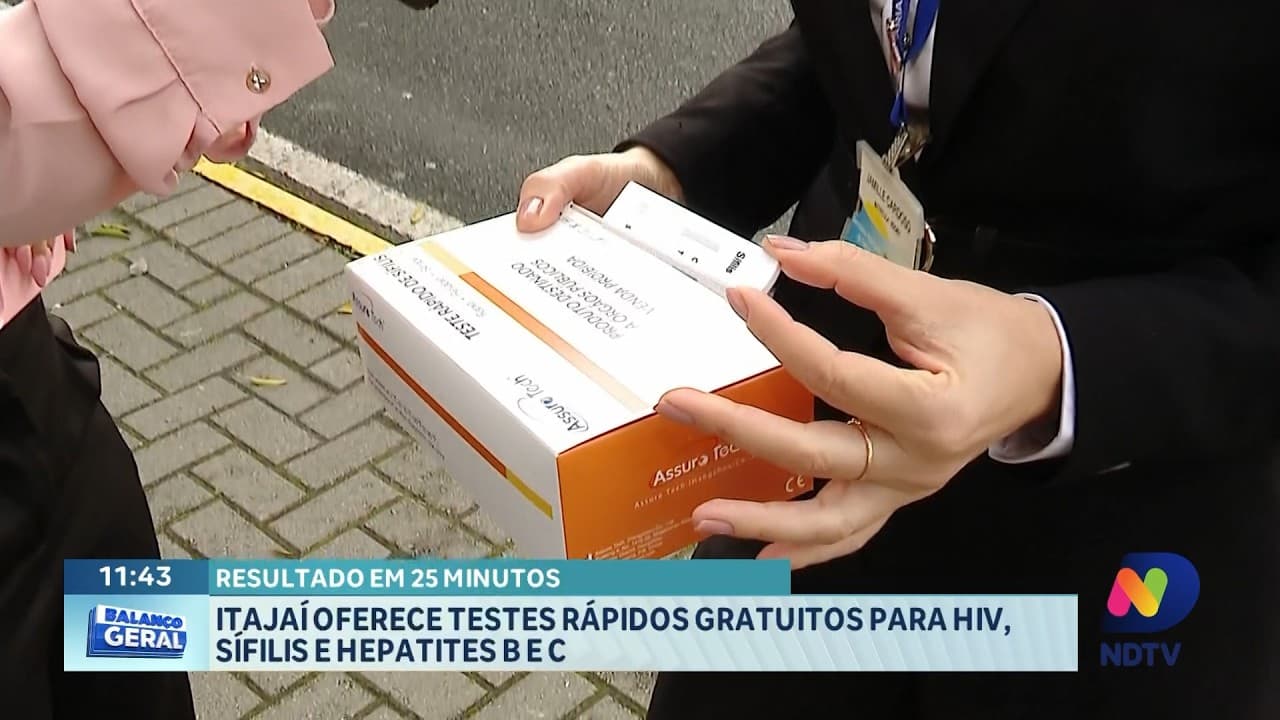Itajaí oferece testes rápidos gratuitos para HIV e hepatites