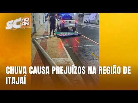 Temporal provoca apagão e afeta unidades de saúde na região de Itajaí