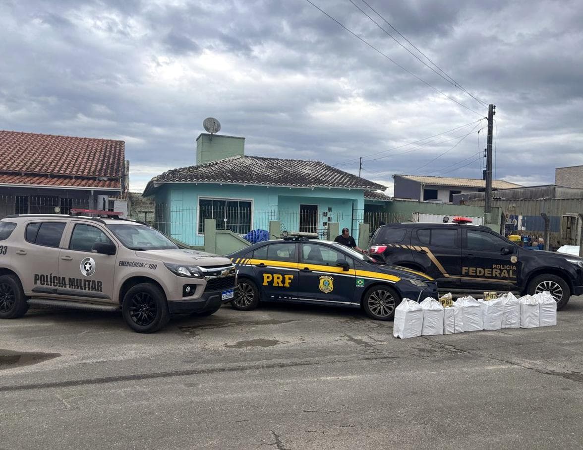 Mais de 230 kg de cocaína são encontrados em esconderijo subterrâneo em Itajaí