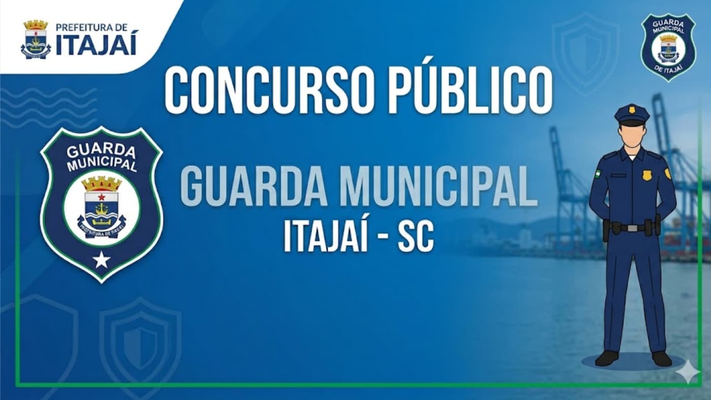 Itajaí abre concurso para Guarda Municipal com salário de R$ 5.582,16 e 20 vagas