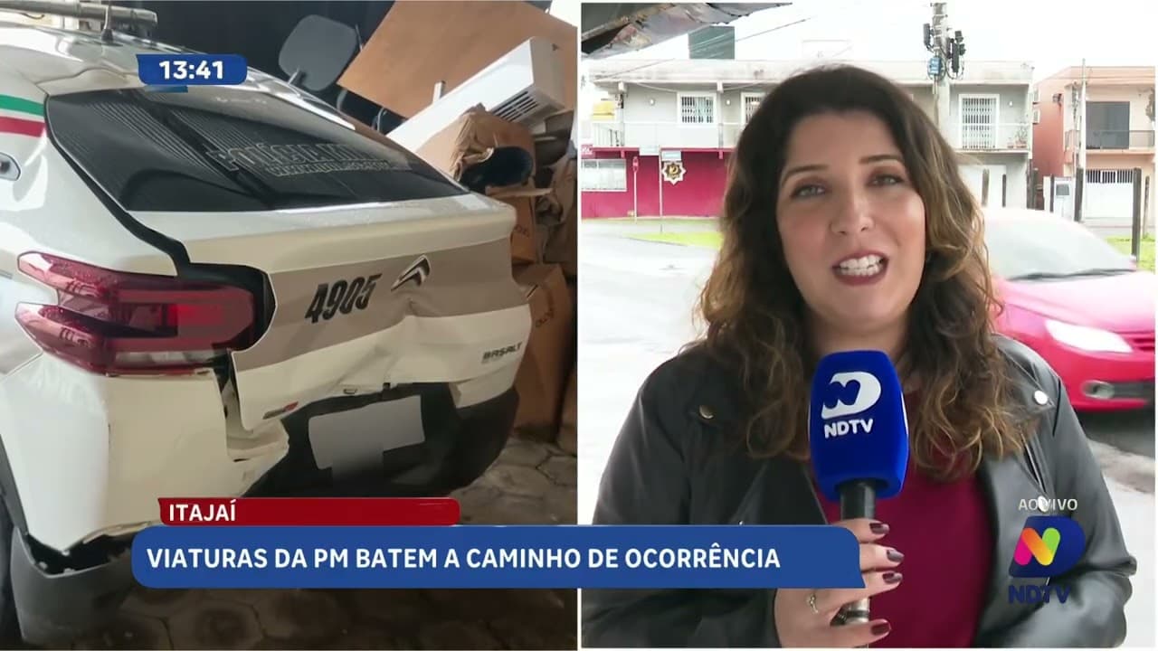Acidente com viaturas da PM em Itajaí chama atenção para segurança em deslocamentos de emergência